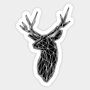 White Lines Stag Trophey Head Sticker